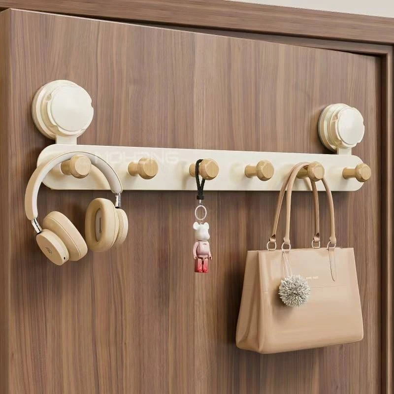 吸盘门后挂钩免打孔强力承重挂衣架入户门壁挂钩子衣服收纳置物架