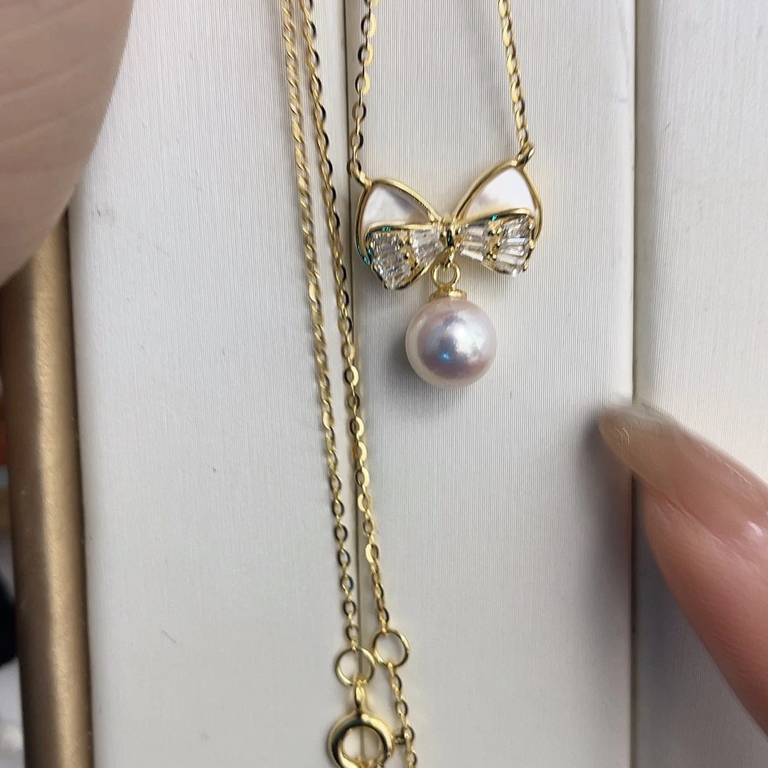 银S925镶嵌颈饰海水珍珠