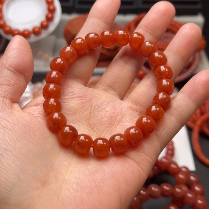 未镶嵌多样性发货默认微瑕称重9m m南红玛瑙