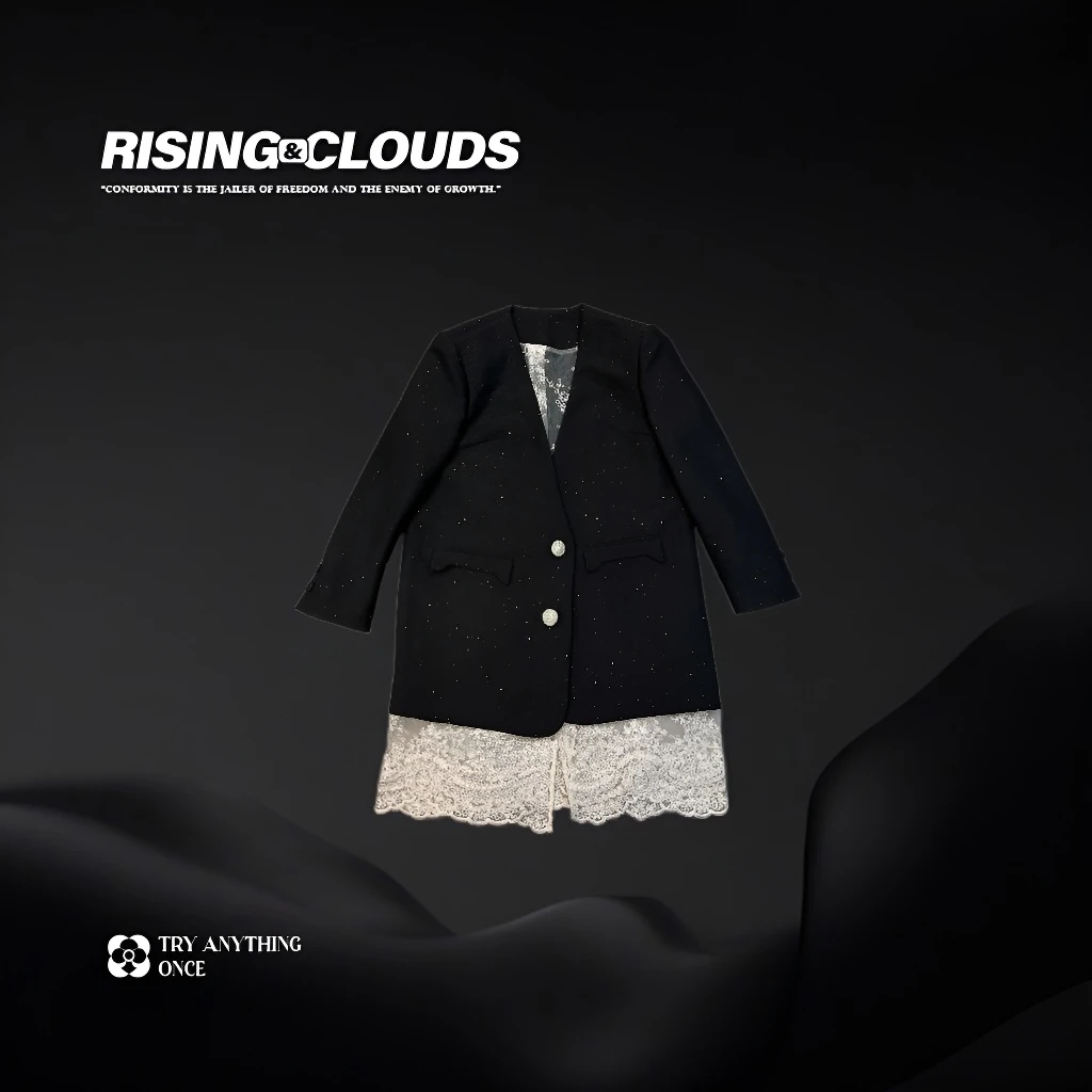 RISING&CLOUDS莎莎【云锦】舒适百搭气质早春显瘦西服030132