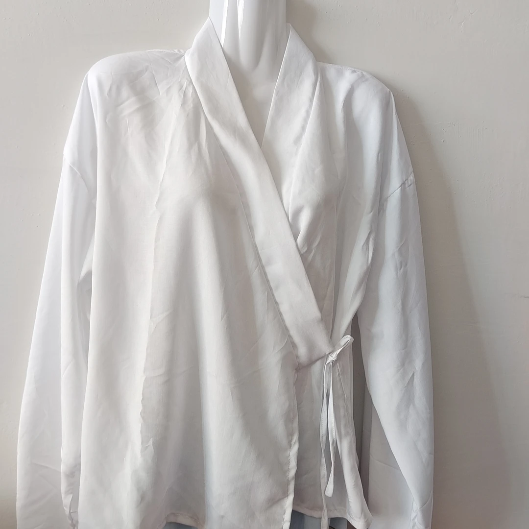 椒北衣韵白色太极汉服斜襟对襟里衣打底中衣内搭国风中式练功服