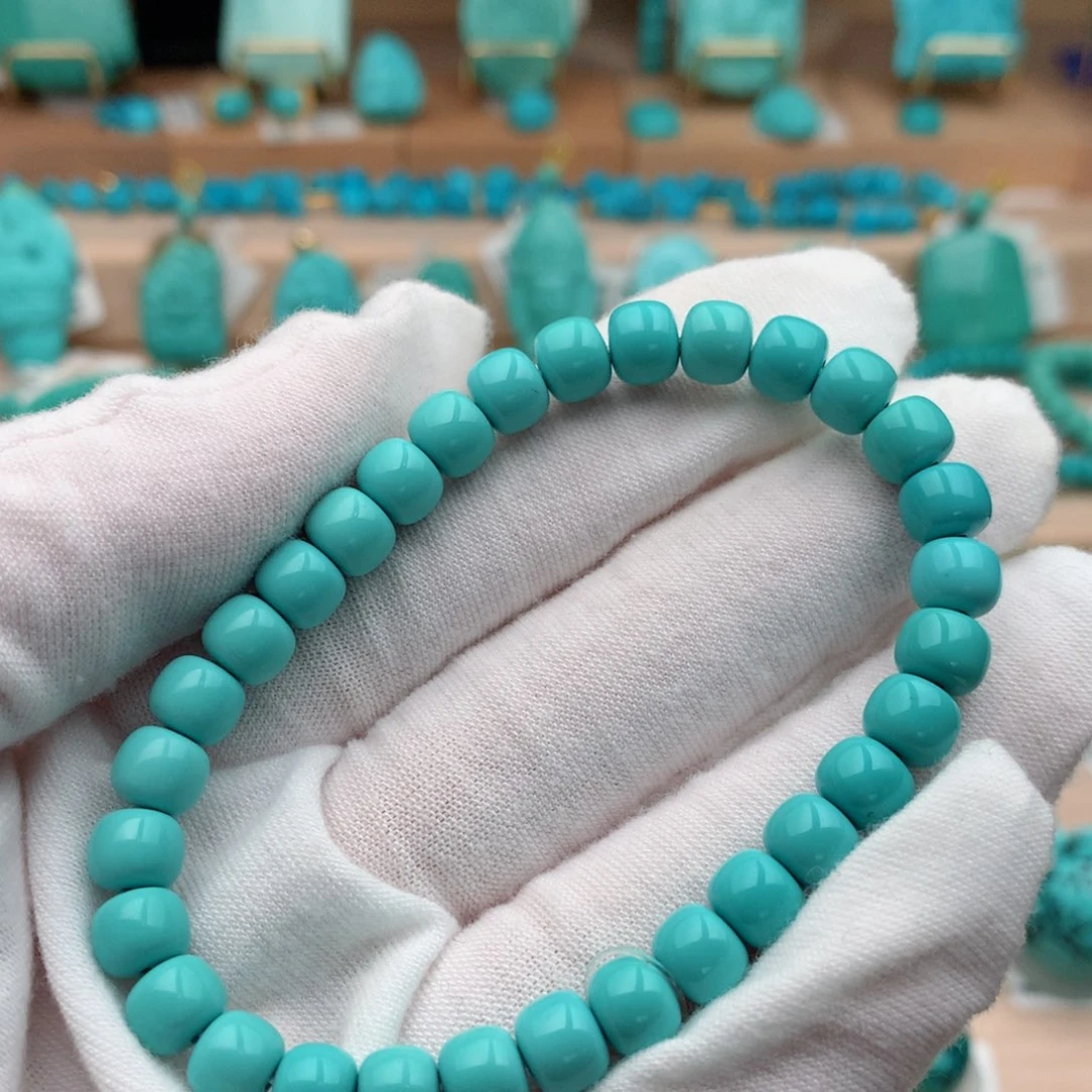 绿松石未镶嵌珠宝奇石6.8mm