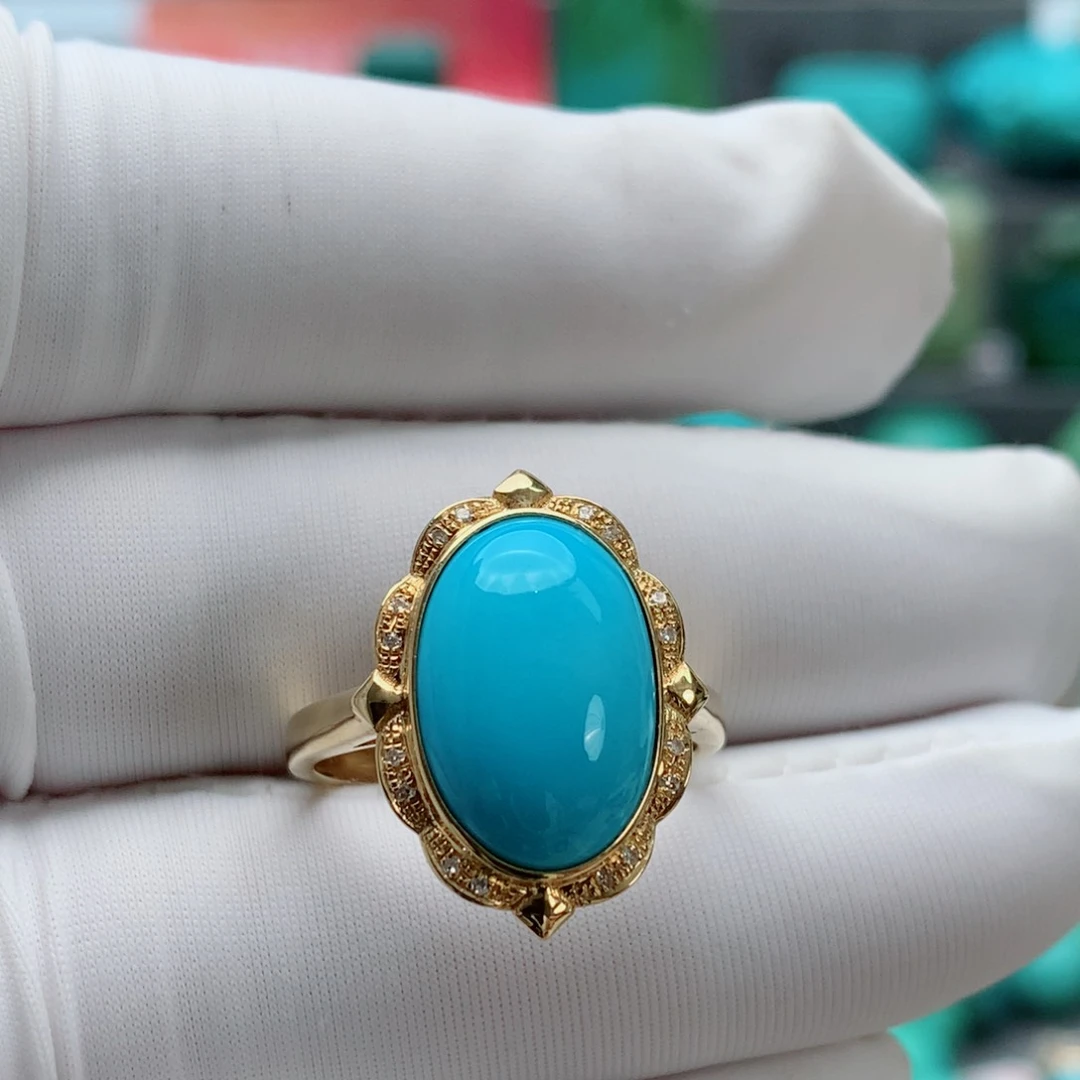 绿松石其他18K金镶嵌