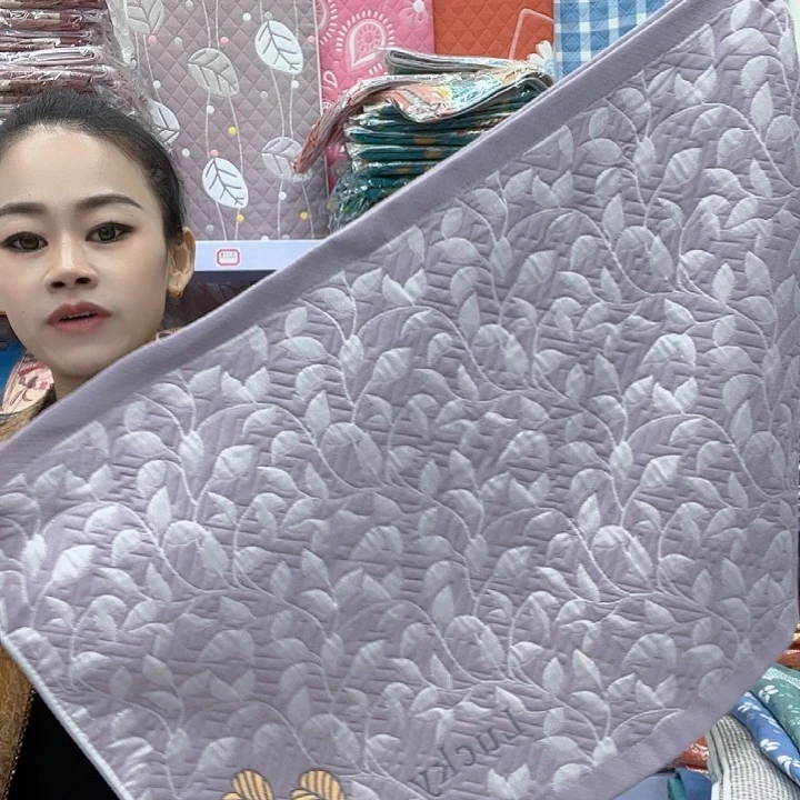 棉紫色小树叶纯棉