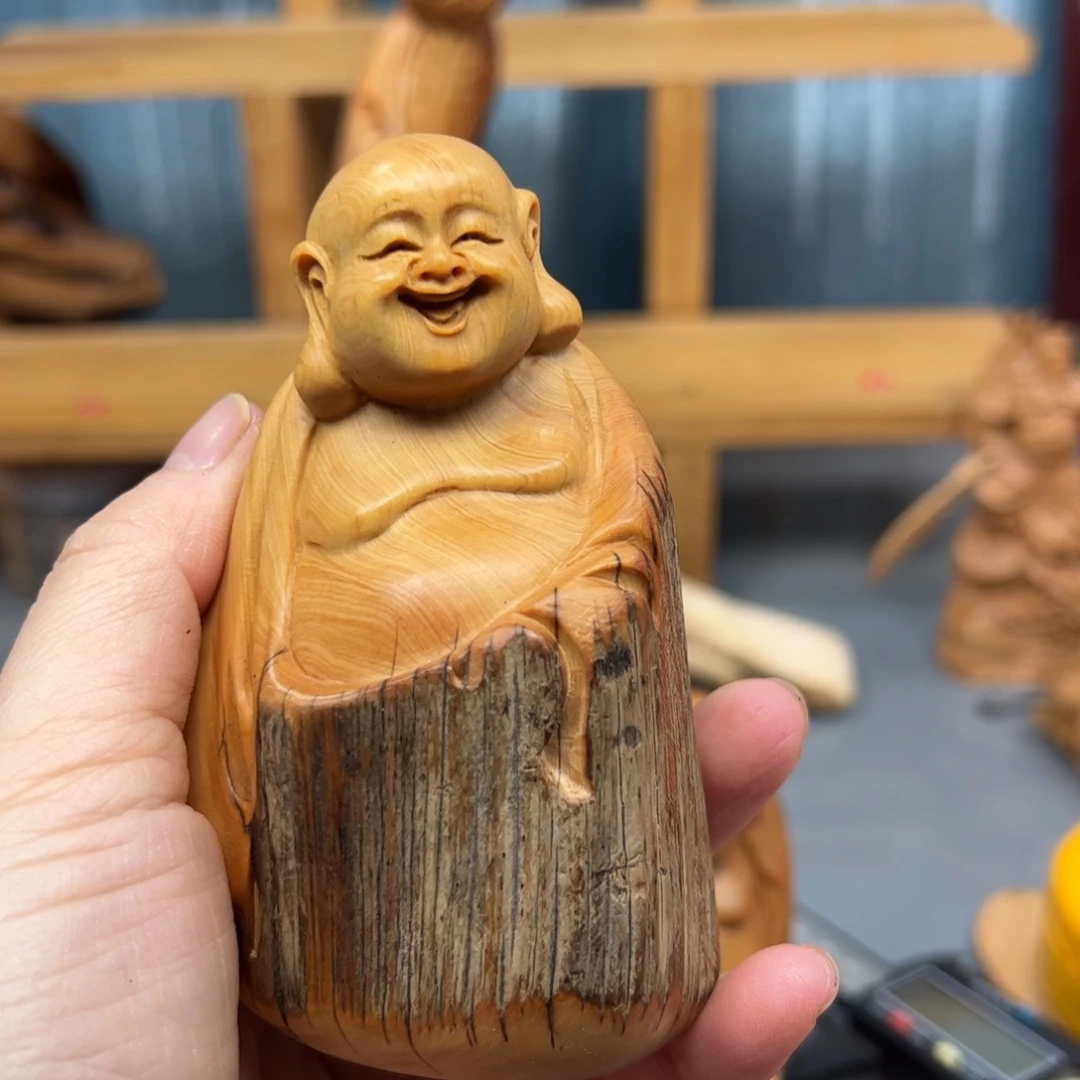 波***）木崖柏木摆件手把件