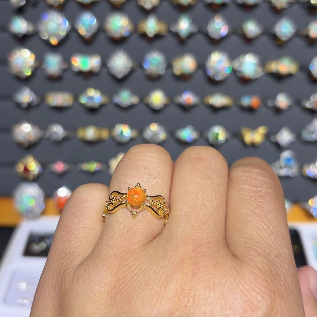 欧泊银S925镶嵌戒指