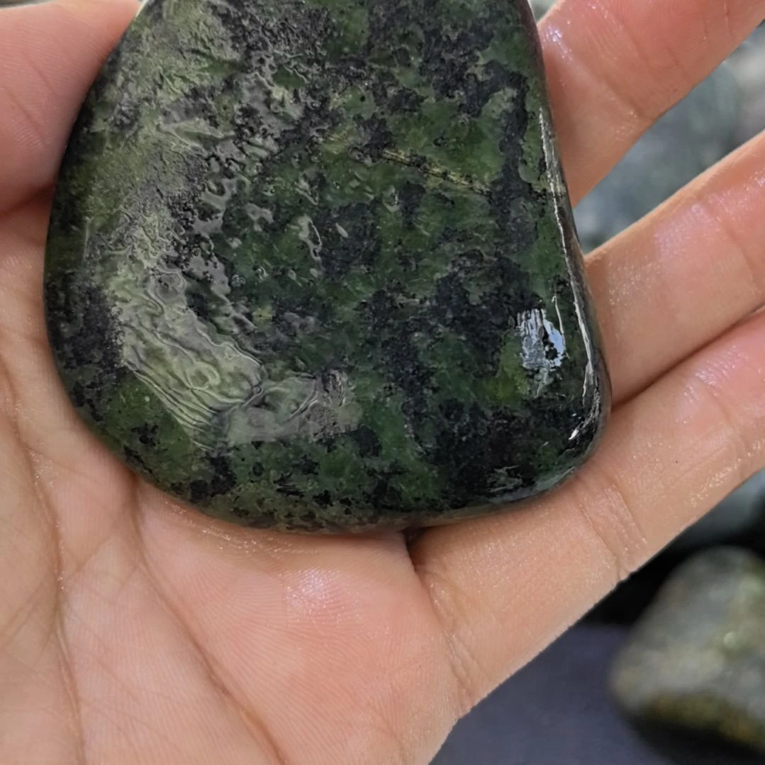 睛***理有机玻璃藏玉药王石原石刮痧板一个