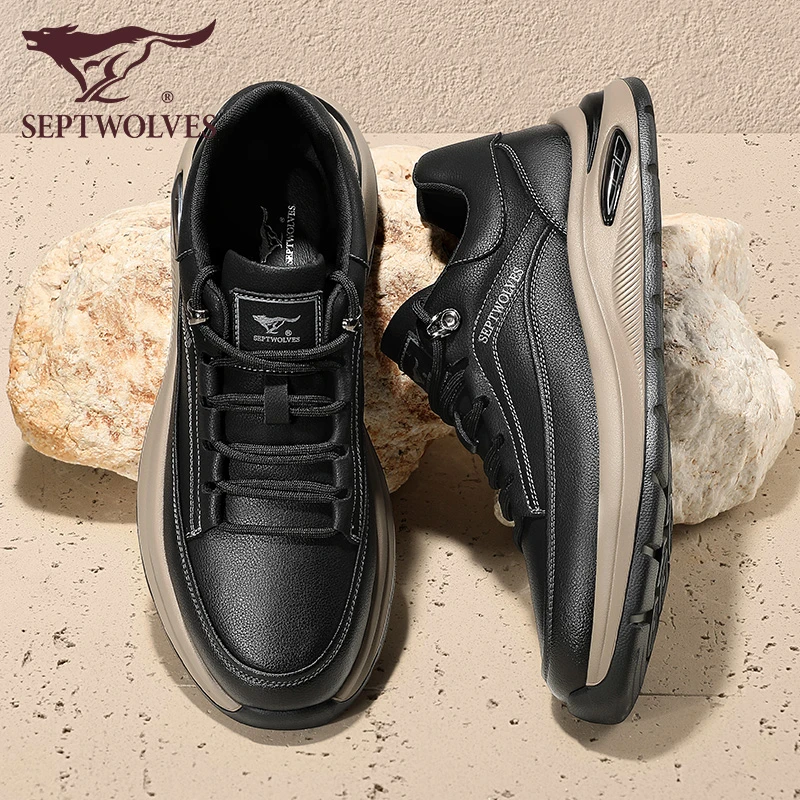 七匹狼休闲鞋男款2025新款厚底增高缓震旅游运动鞋子秋季百搭男鞋