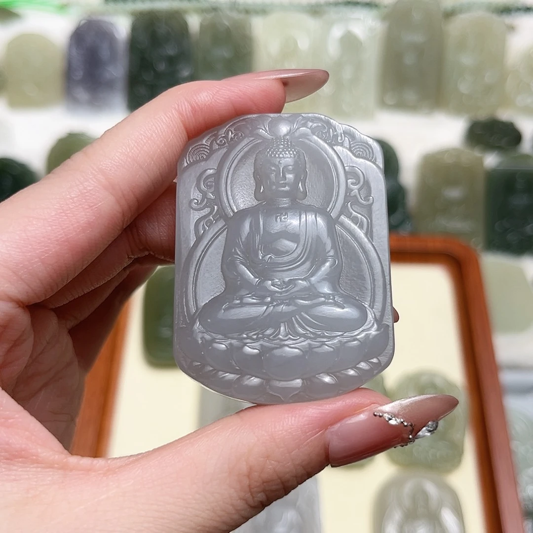 蒙***猫和田玉未镶嵌颈饰