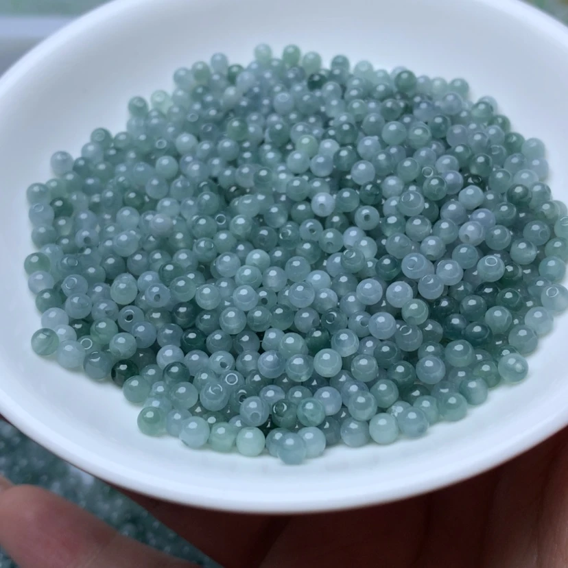 【闪购商品】未镶嵌手链翡翠卡3.5浅冰蓝100颗