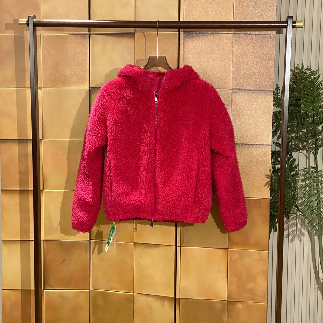 99新 MONCLER 火龙果徽标刺绣泰迪双面穿羽绒服/0码99新女24083