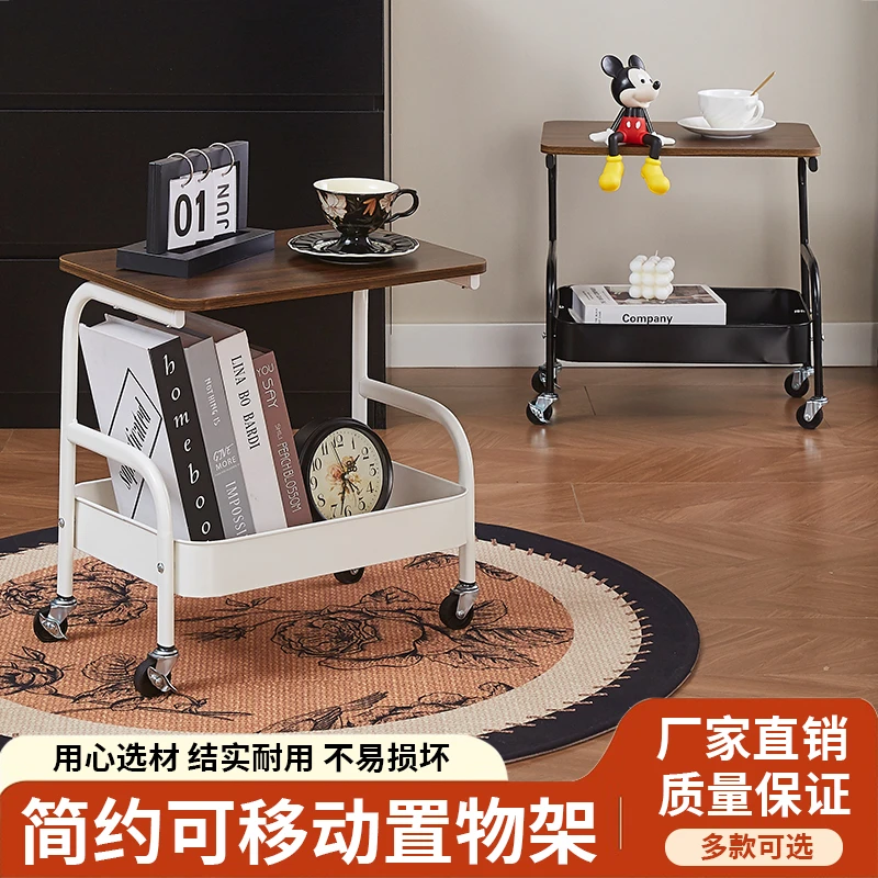 【618好物节】中古风移动边几客厅卧室收纳小推车金属工艺