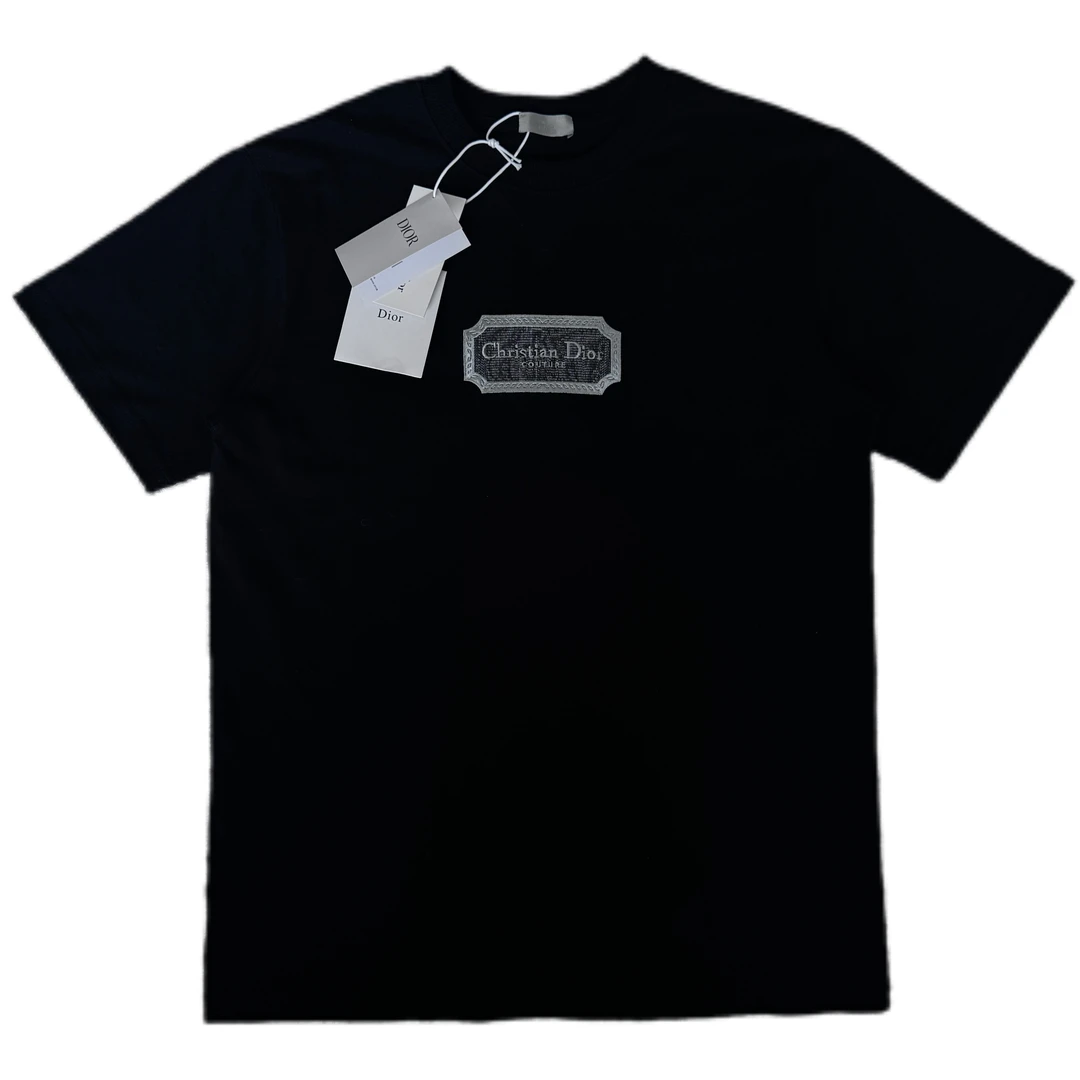 全新未使用 DIOR/迪奥 黑色logo圆领短袖M码
