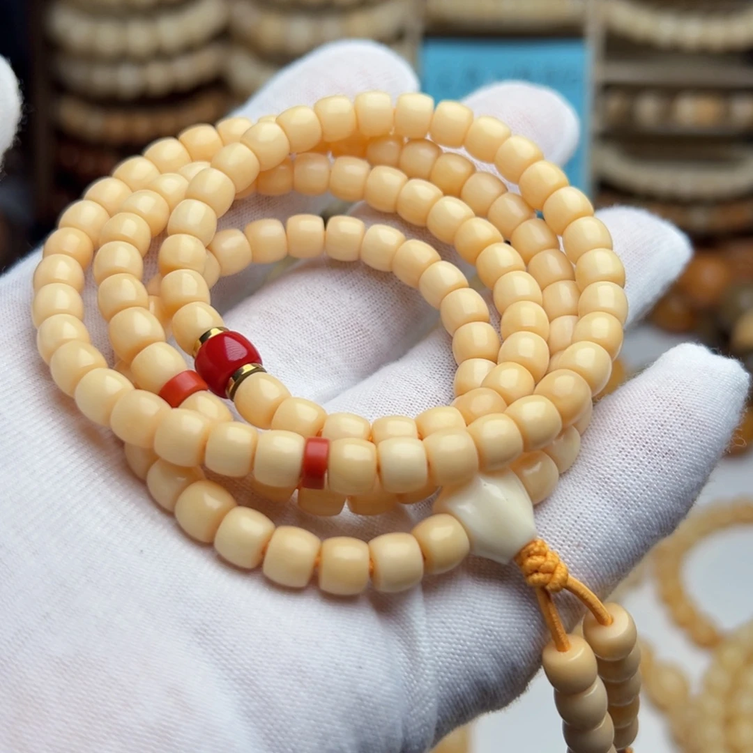 菩提根/象牙果手串卡7 龙脊菩提无钥匙孔108 l3