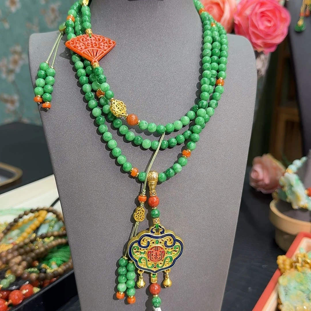 翡翠未镶嵌颈饰原价498 炸福利 东邻玉斜跨