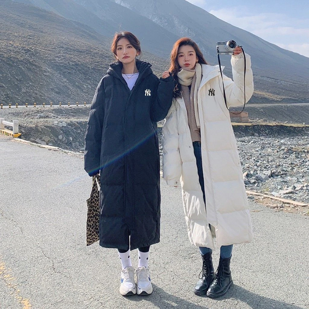 【奥莱专区】男女休闲风羽绒服棉服中长款男款黑色长款保暖休闲连帽