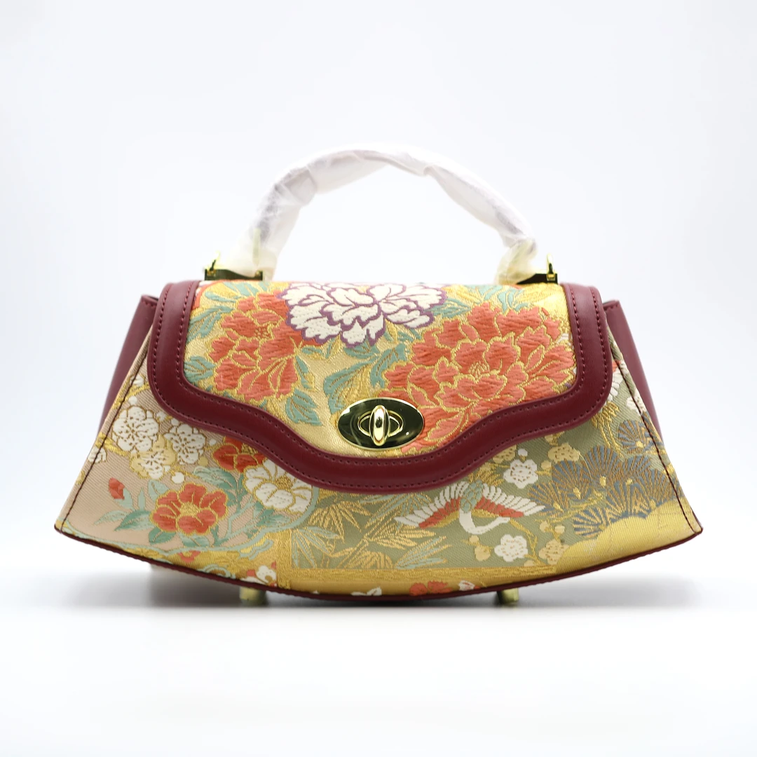 锦美人唐锦非遗手作饺子包酒红孔雀绿墨绿深紫