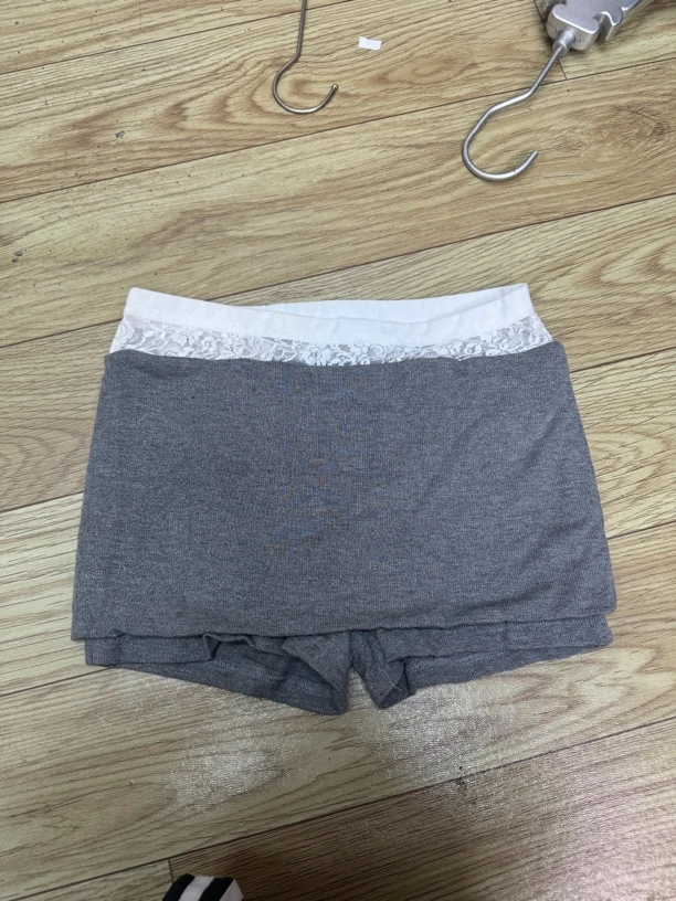 16-0452/闪闪低腰蕾丝裙裤