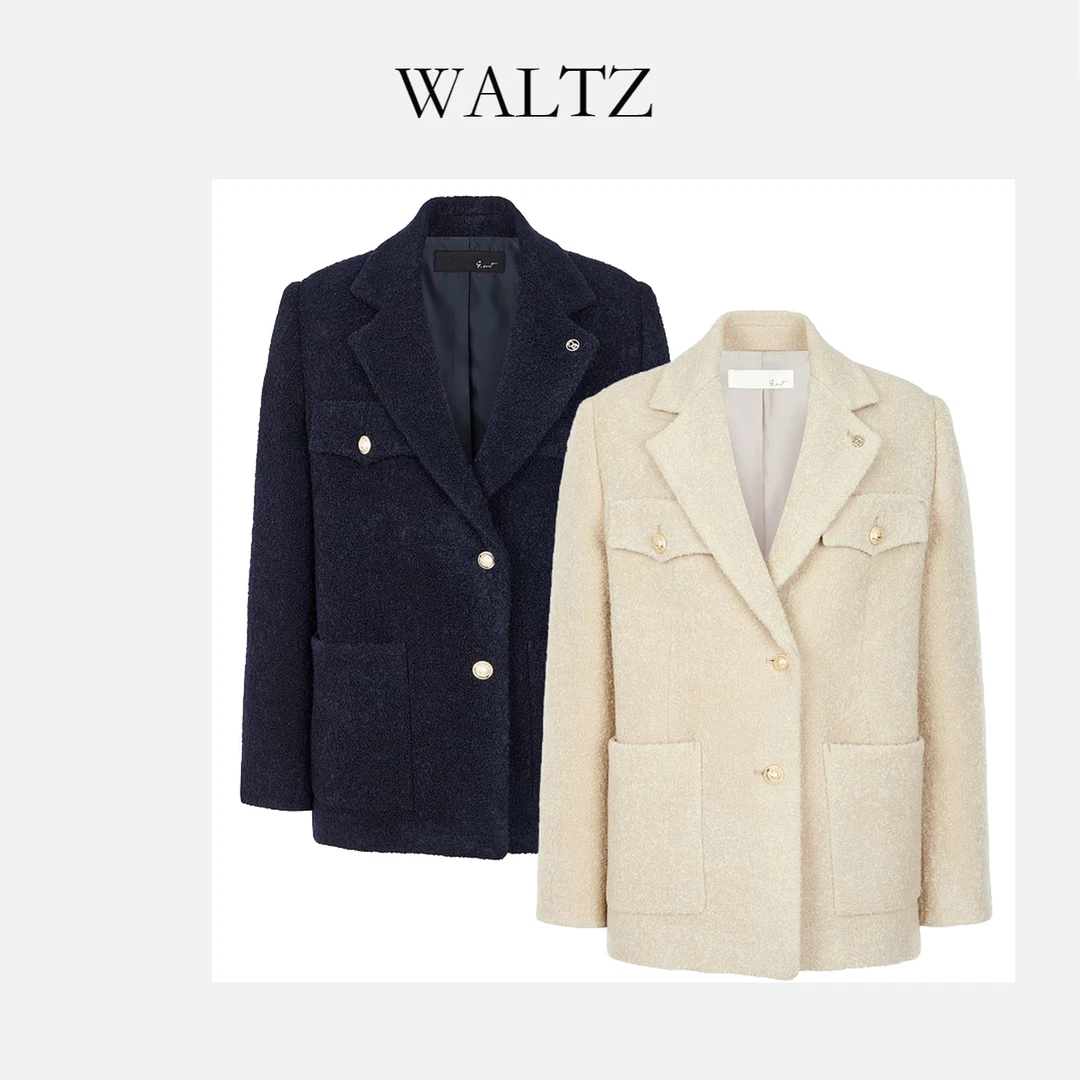 【丽丽卡】G家25年新款春款韩国显瘦百搭中长款时尚复古小香风外套