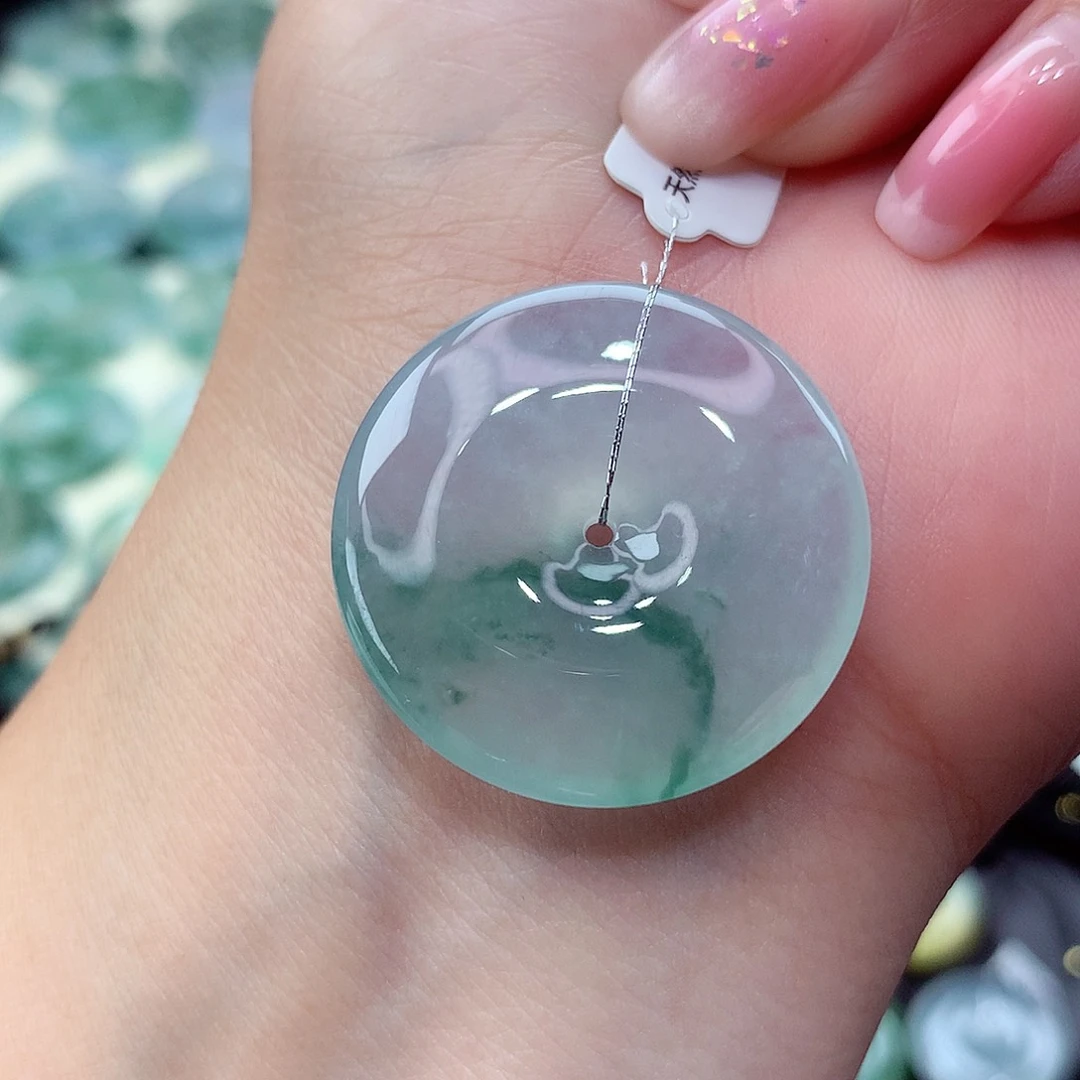 翡翠未镶嵌颈饰编号8尺寸27.9-5.4