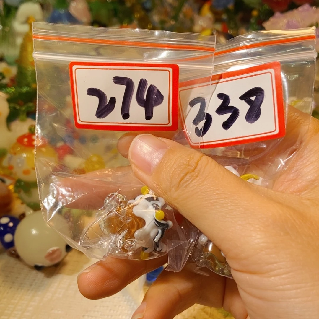 W***i手工艺品琉璃一对