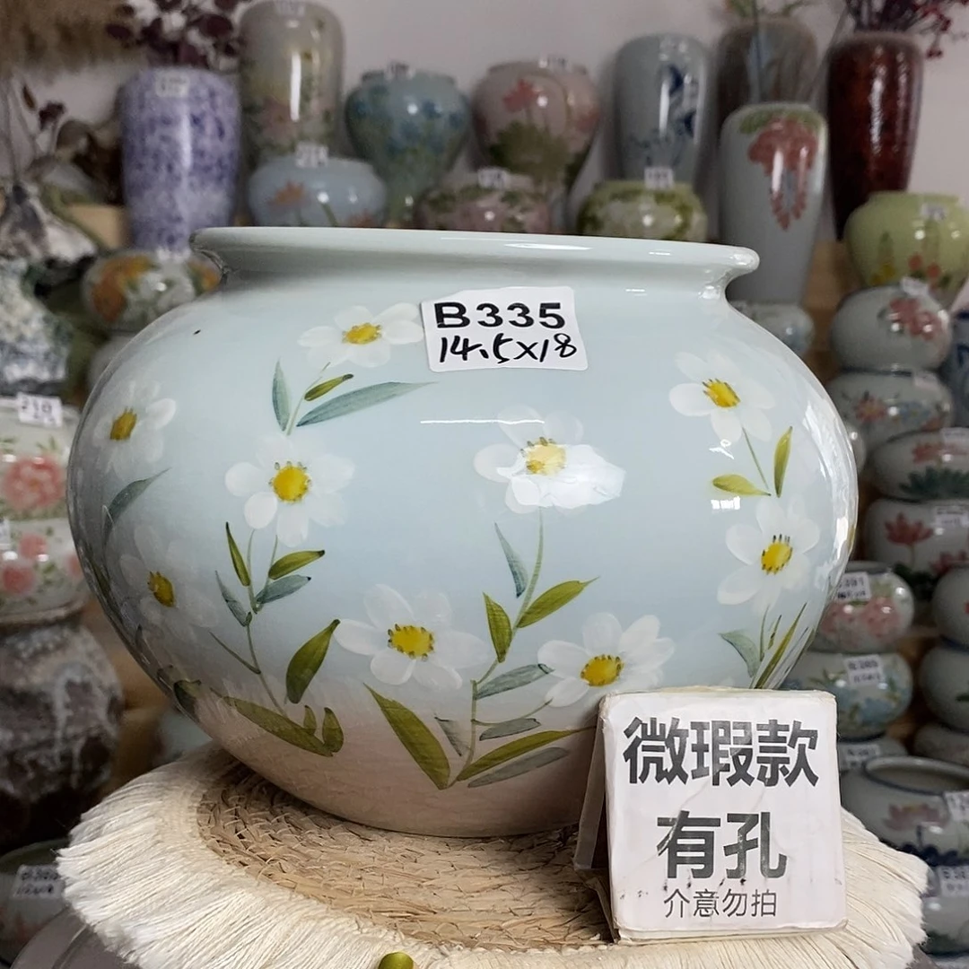 景德镇瓷韵手工陶瓷花盆 B335