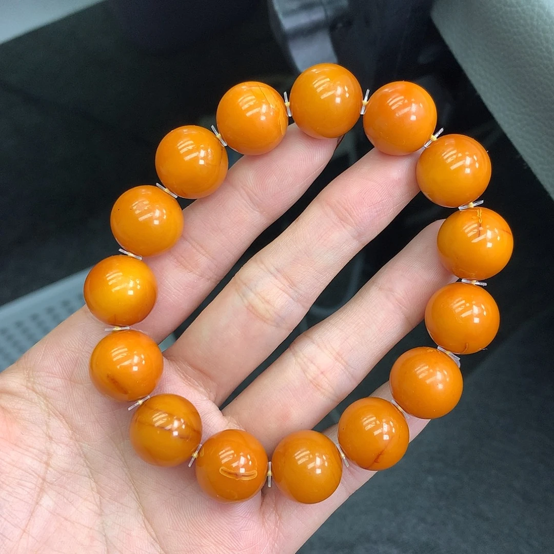 琥珀未镶嵌珠宝奇石14mm➕