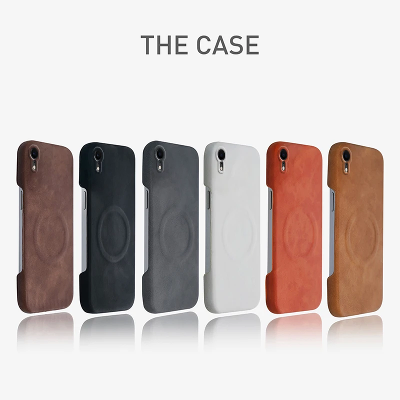适用于iphoneXR 羊巴皮磁吸手机壳苹果XSmax肤感半包iPhone X超薄