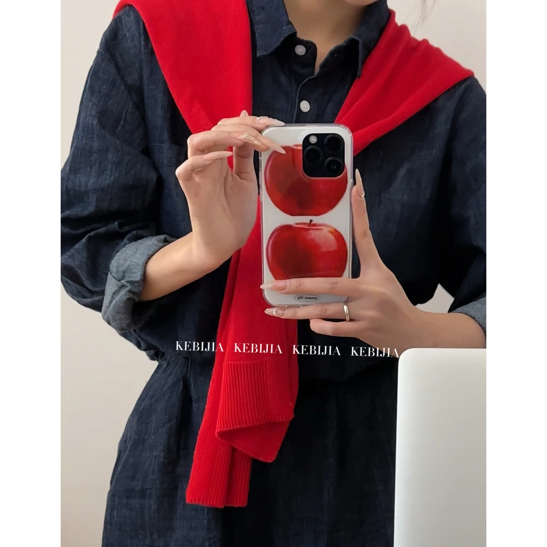 ins小众苹果轻薄IMD防摔适用于苹果16promax15/14手机壳