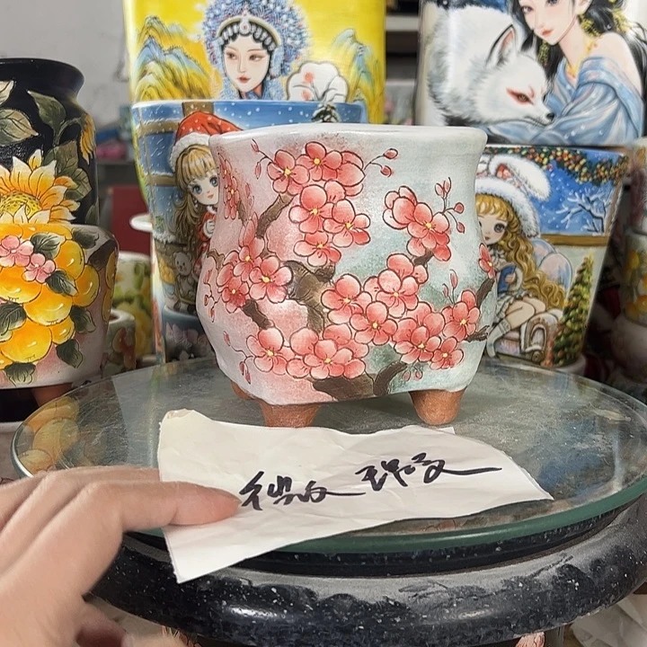 景德镇手绘花盆性价比超高