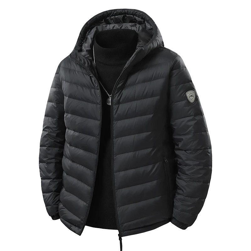 【万达撤柜】[万达撤柜】秋冬新款轻薄羽绒服男士休闲短款潮牌连