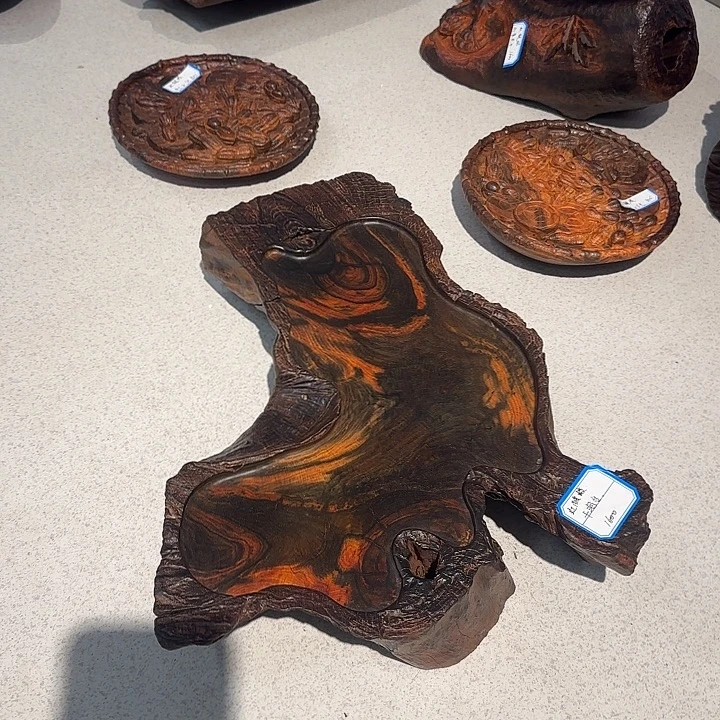 摆件大红酸枝手工雕刻