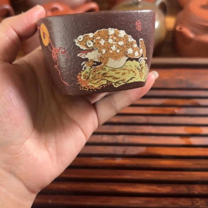 紫砂紫泥主人杯80c