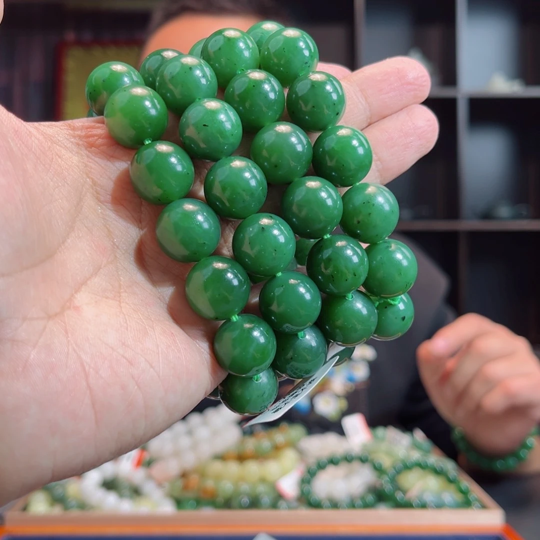 和田玉手链未镶嵌手串俄五号矿碧玉多样性拍一发一16