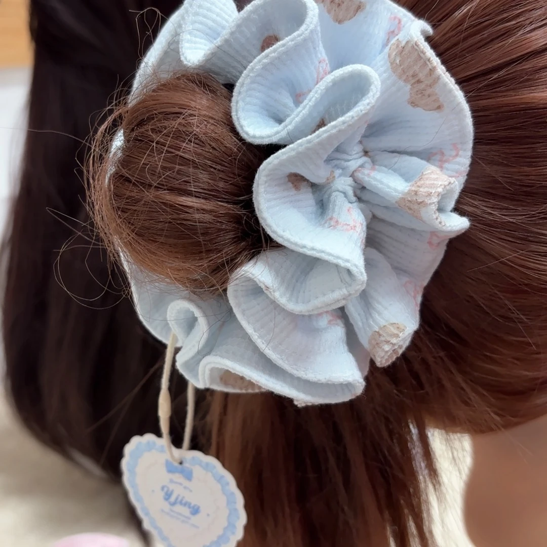 布艺非金属华夫格蓝色蛮腰