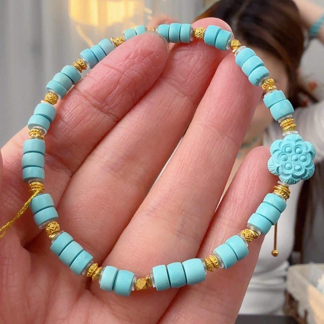 绿松石18K金镶嵌珠宝奇石