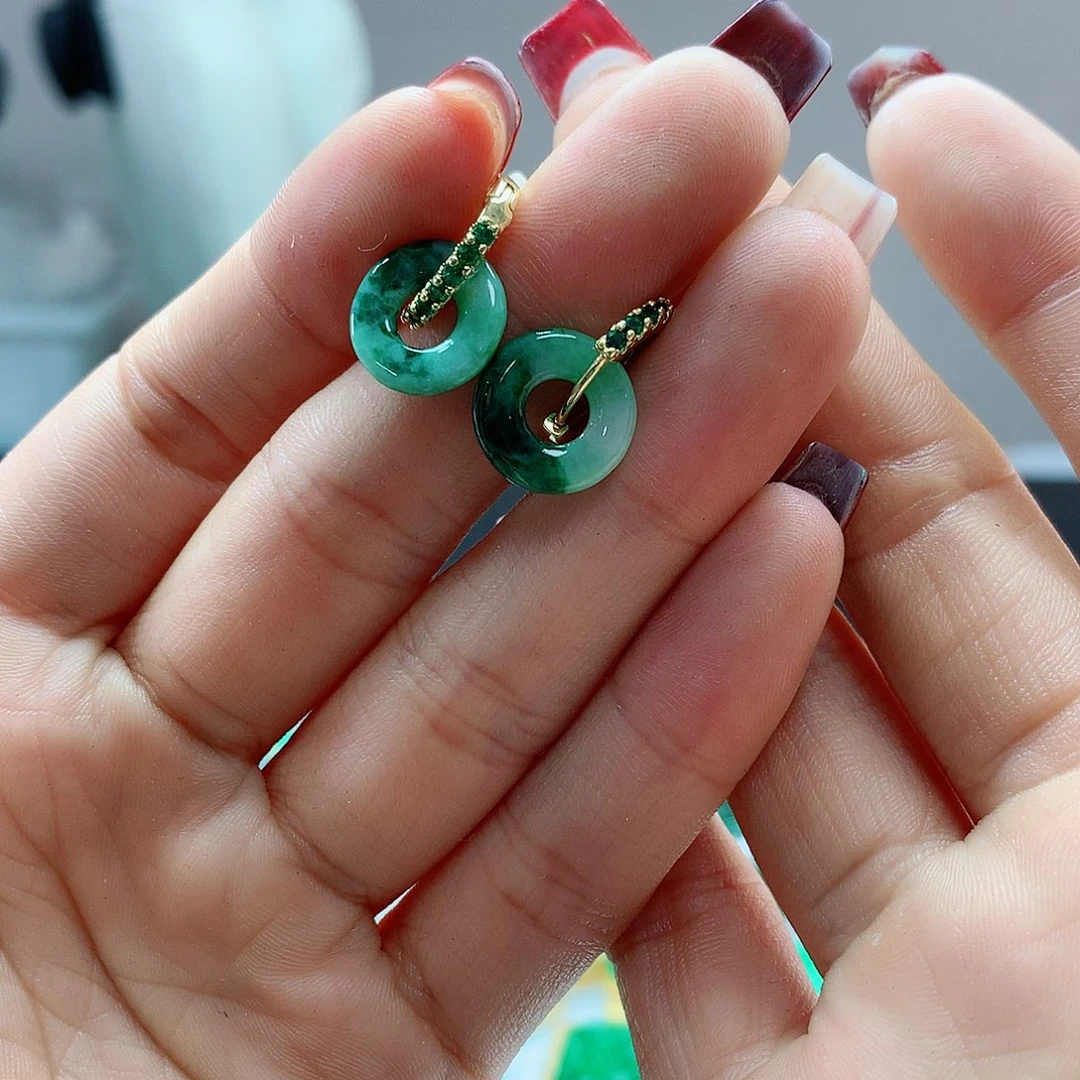 【闪购商品】翡翠耳饰未镶嵌，