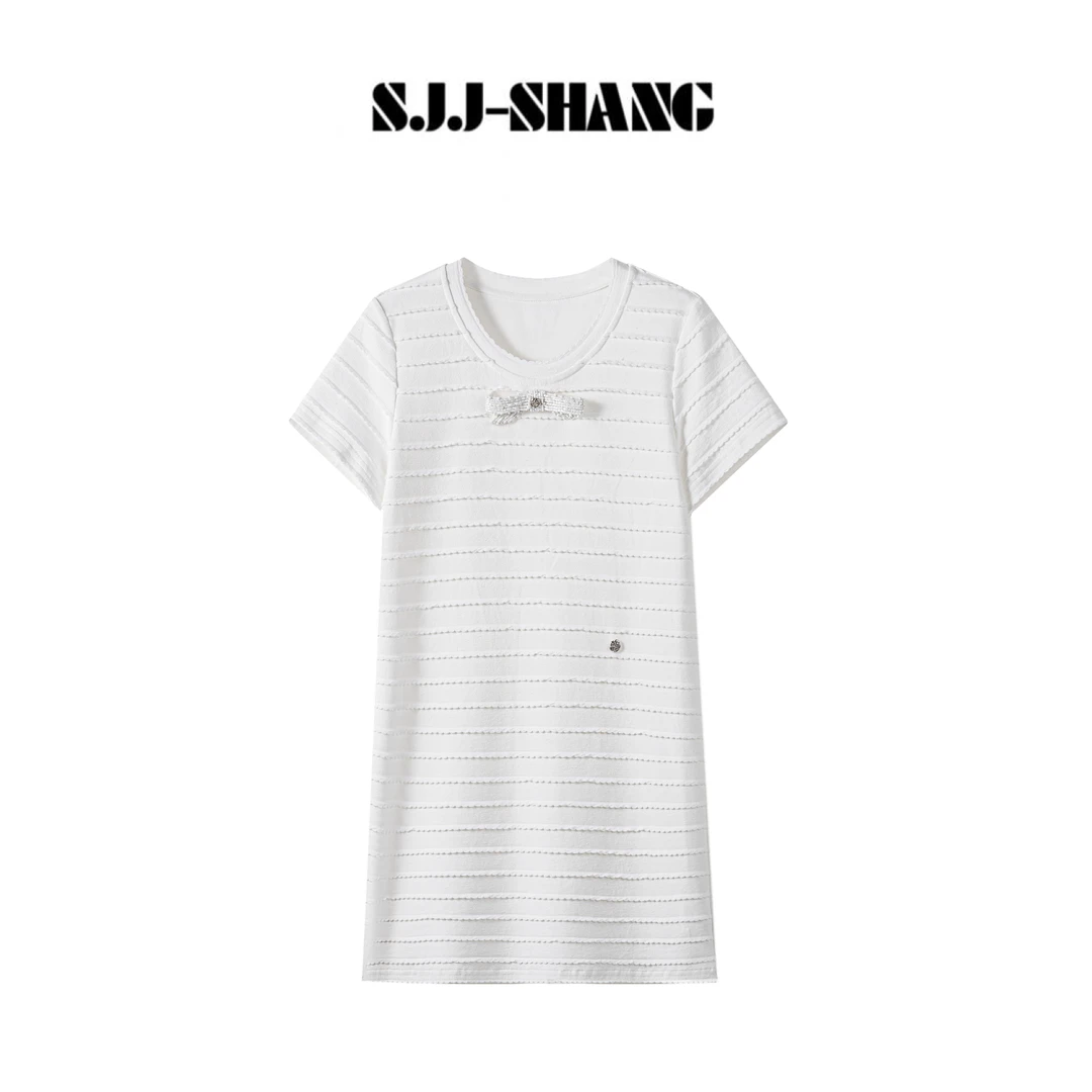 SJJ-SHANG【可可蝴蝶】25ss新款重磅棉木耳纹A版显瘦连衣裙q134666p