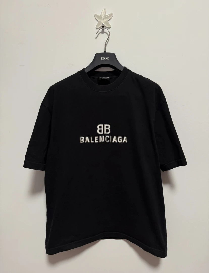 95新 Balenciaga/巴黎世家 （jp）314 马赛克logo短袖/s