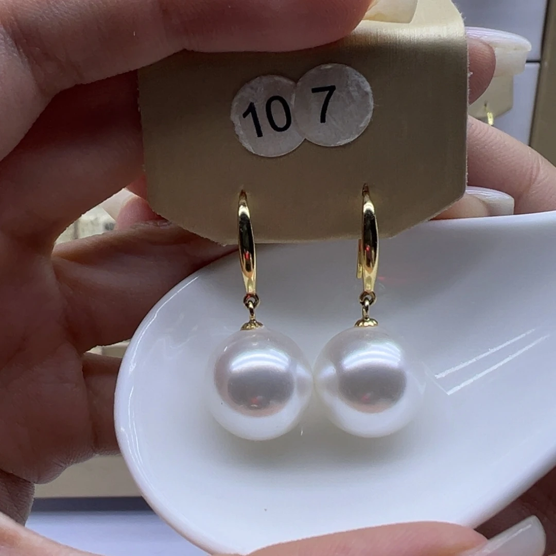 银S925镶嵌耳饰淡水珍珠