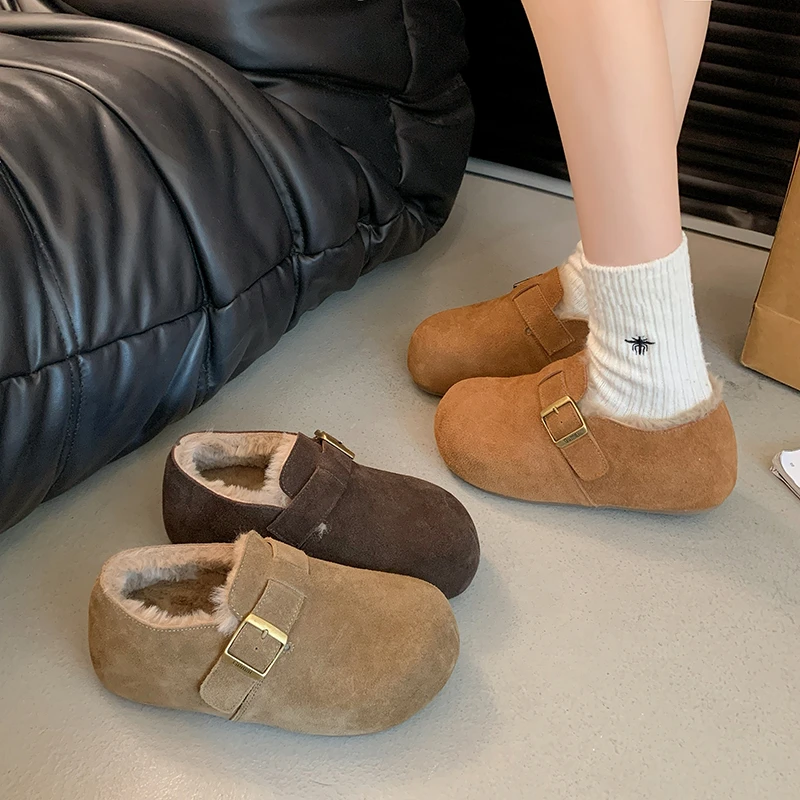 XHY【勃肯豆豆鞋】加绒5公分卡皮巴拉一脚蹬时尚经典手工鞋