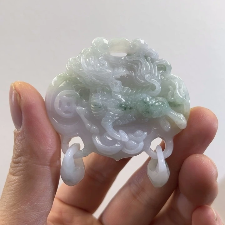 翡翠吊坠(赠链)未镶嵌爱*生代编织