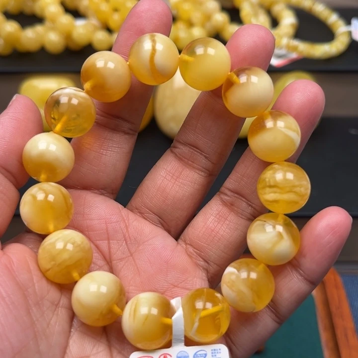 琥珀未镶嵌珠宝奇石M120号14+金白妖花