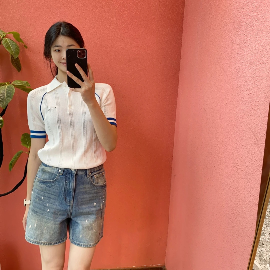 （默茗服装）氧气学妹Polo针织衫