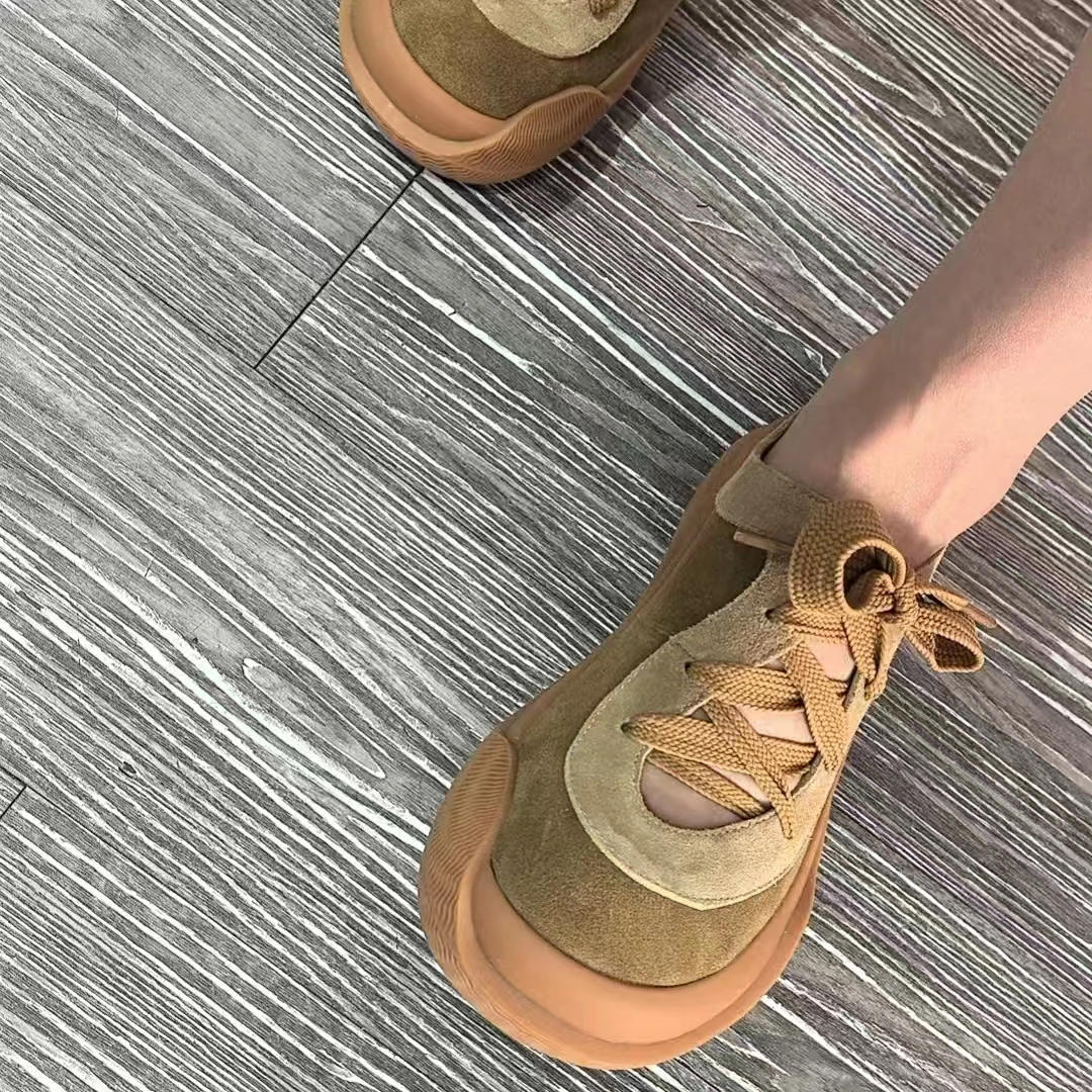 【束依服饰】原单日系个性拼色休闲鞋