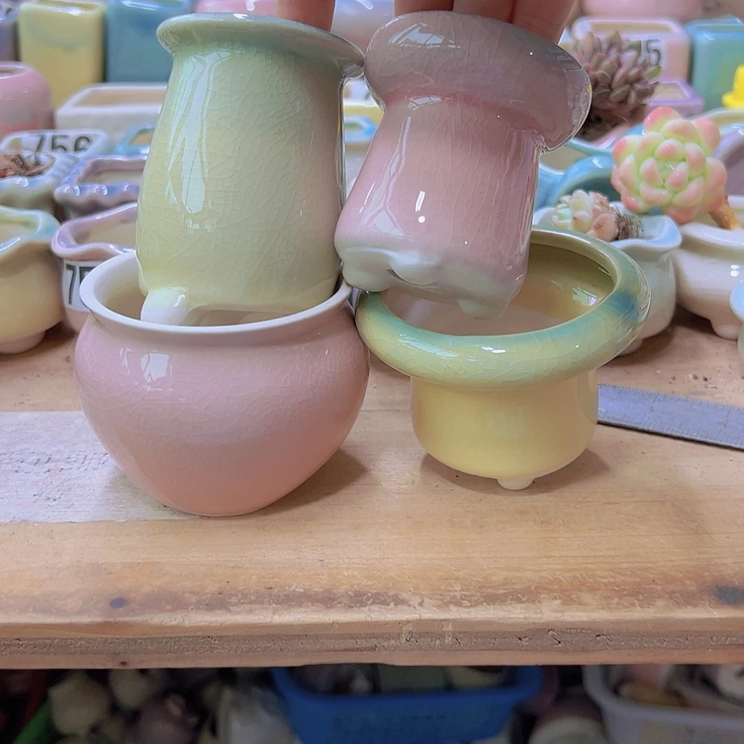 陶瓷花盆当场满12包邮