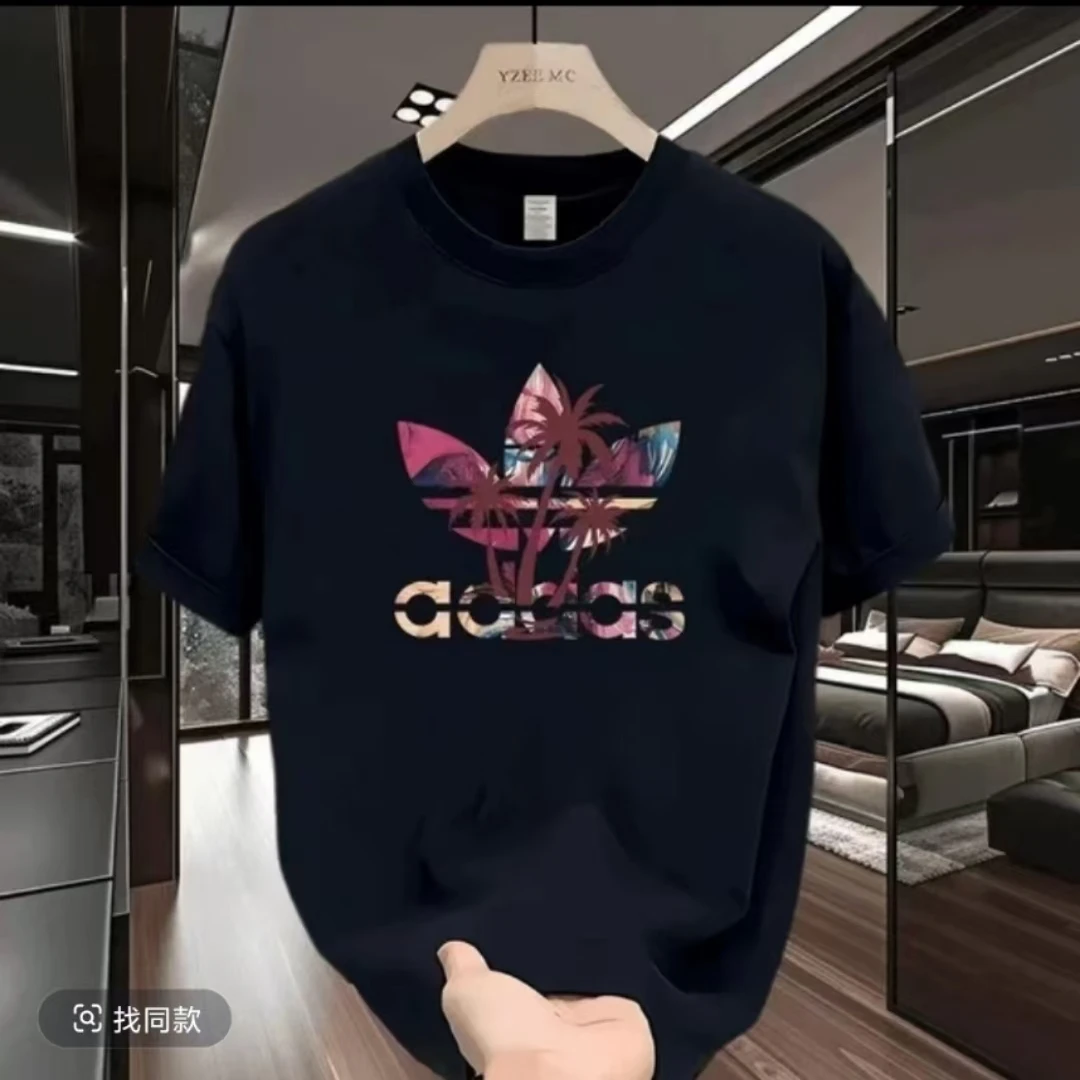 【一折粉丝福利】夏季潮牌男女同款百搭圆领T恤