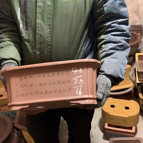 紫砂花盆手工制作