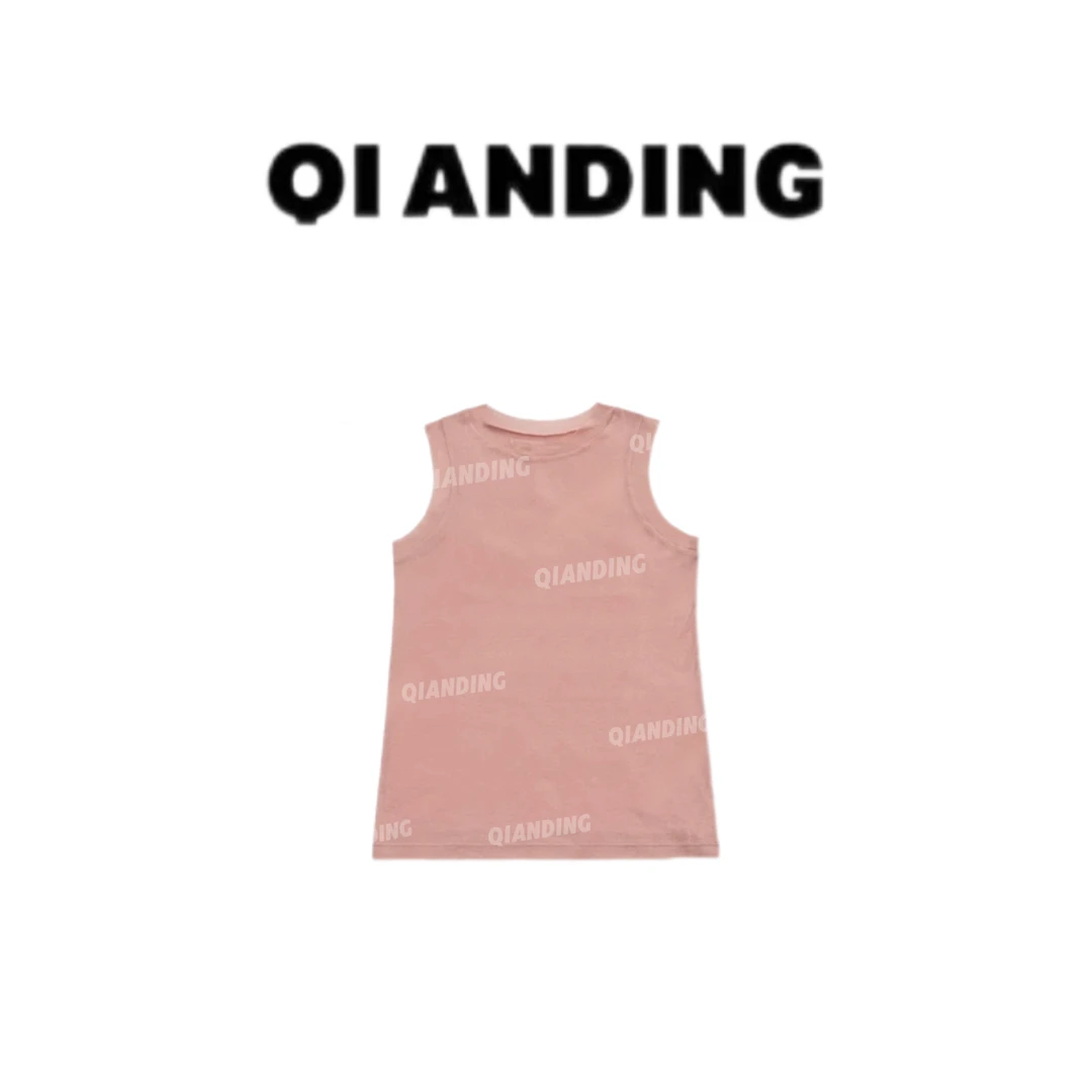 【QIANDING】平平无奇纯棉打底圆领背心A258999