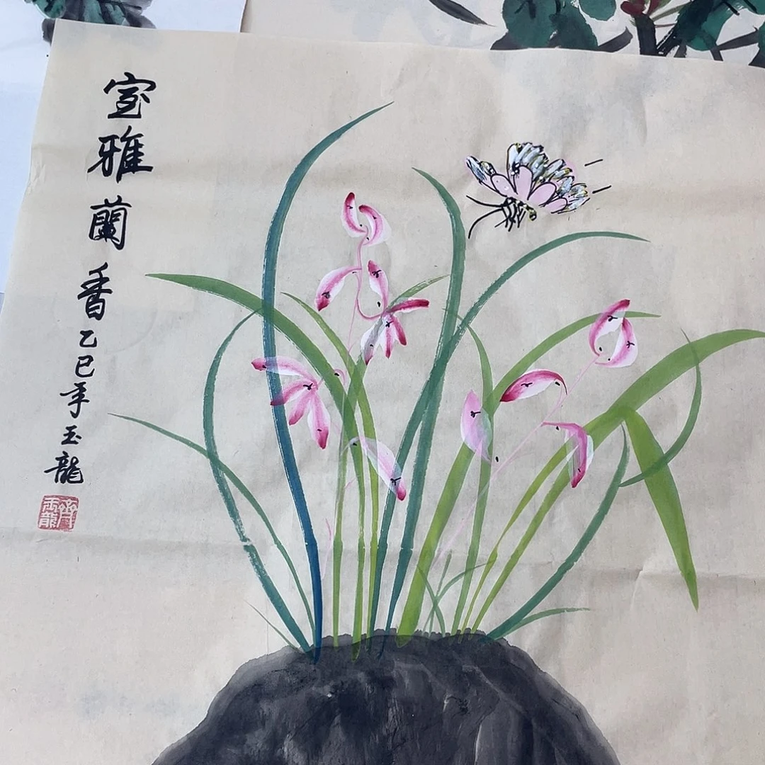 国画国画作品书法原稿兰花50